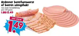 Boon`s Markt Ardenner boterhamworst of boeren uiengehakt aanbieding