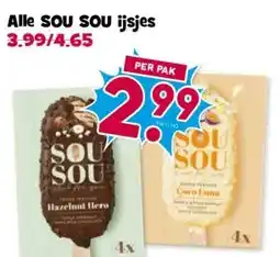 Boon`s Markt Alle SOU SOU ijsjes aanbieding