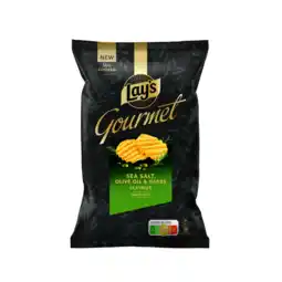 Albert Heijn Lay's Gourmet wavy cut sea salt olive oil aanbieding