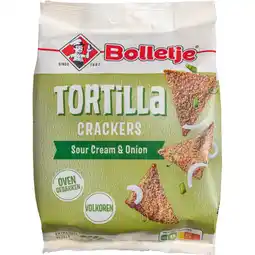 Albert Heijn Bolletje Tortilla crackers sour cream & onion aanbieding