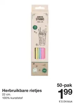 Zeeman Herbruikbare rietjes aanbieding