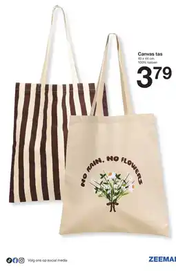Zeeman Zeeman canvas tas aanbieding