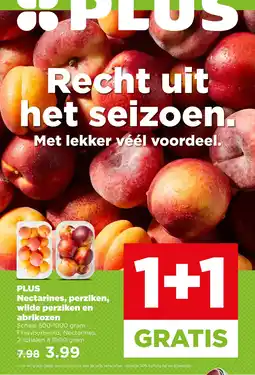 PLUS Plus nectarines, perziken, wilde perziken en abrikozen aanbieding
