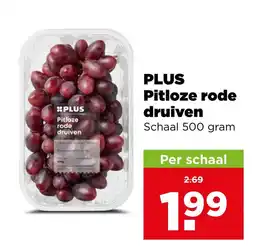 PLUS Plus pitloze rode druiven aanbieding