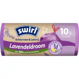 Albert Heijn Swirl Vuilniszakken lavendeldroom 10 liter aanbieding