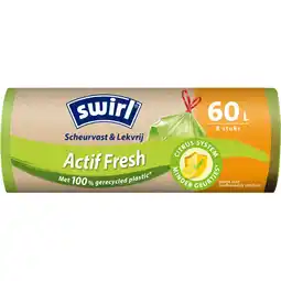 Albert Heijn Swirl Vuilniszakken actif fresh 60 liter aanbieding