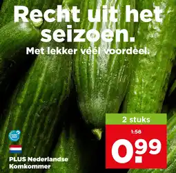 PLUS Plus nederlandse komkommer aanbieding