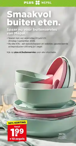 PLUS Buitenservies van Mepal aanbieding