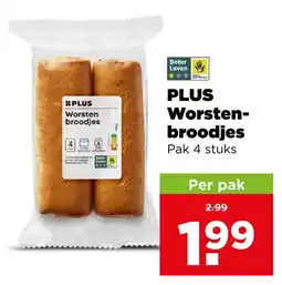 PLUS Plus worstenbroodjes aanbieding