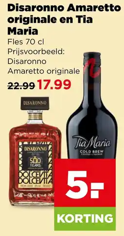 PLUS Disaronno Amaretto en Tia Maria aanbieding