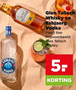 PLUS Glen Talloch Whisky en Esbjaerg Vodka aanbieding