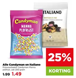 PLUS Alle candyman en italiano aanbieding