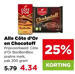 PLUS Alle côte d'or en chocotoff aanbieding