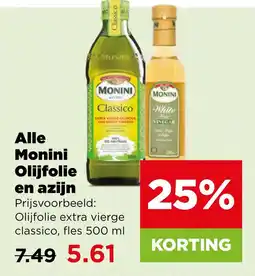 PLUS Alle monini olijfolie en azijn aanbieding