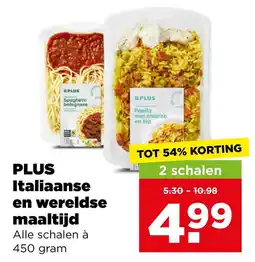 PLUS Plus italiaanse en wereldse maaltijd aanbieding