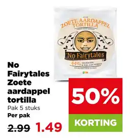PLUS No Fairytalea zoete aardappel tortilla aanbieding