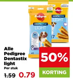 PLUS Alle pedigree dentastix light aanbieding