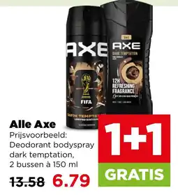 PLUS Alle axe deodorant bodyspray aanbieding