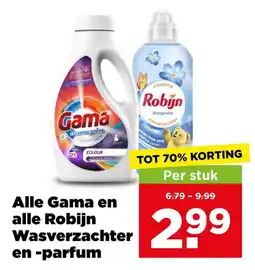 PLUS Alle gama en alle robijn wasverzachter en -parfum aanbieding