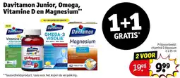 Kruidvat Davitamon junior, omega, vitamine d en magnesium aanbieding