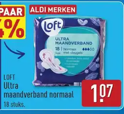 ALDI Loft ultra maandverband normaal aanbieding