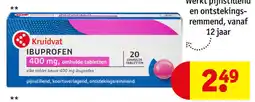 Kruidvat Kruidvat Ibuprofen 400 mg aanbieding