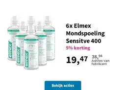 Plein.nl 6x Elmex Mondspoeling Sensitve 400 aanbieding