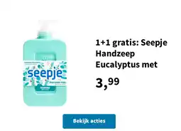 Plein.nl 1+1 gratis: Seepje Handzeep Eucalyptus met aanbieding
