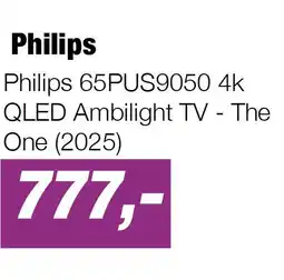 EP Philips 65PUS9050 4k QLED Ambilight TV - The One (2025) aanbieding