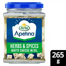 PLUS Arla Apetina Witte kaas blokjes in olie aanbieding