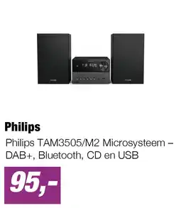 EP Philips TAM3505/M2 Microsysteem – DAB+, Bluetooth, CD en USB aanbieding