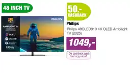 EP Philips 48OLED810 4K OLED Ambilight TV (2025) aanbieding