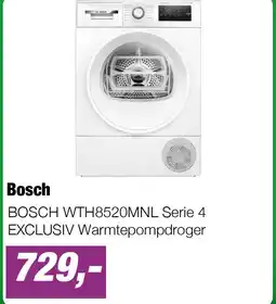 EP BOSCH WTH8520MNL Serie 4 EXCLUSIV Warmtepompdroger aanbieding