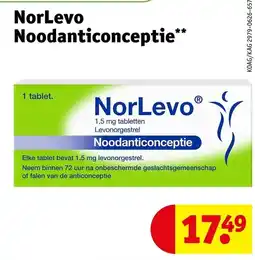Kruidvat NorLevo Noodanticonceptie aanbieding