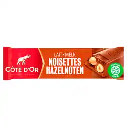 PLUS Côte d'Or Chocoladereep melk hazelnoten aanbieding