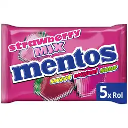 PLUS Mentos Strawberry 5-pack aanbieding