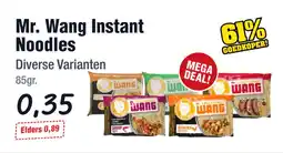 Budget Food Mr. Wang Instant Noodles aanbieding