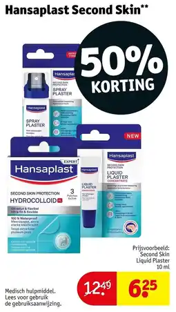 Kruidvat Hansaplast Second Skin aanbieding