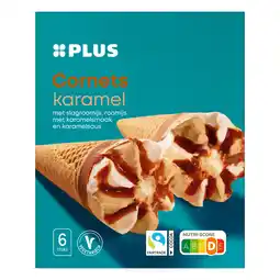 PLUS PLUS Cornets karamel aanbieding
