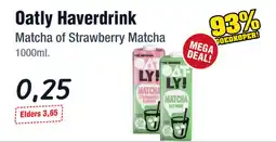 Budget Food Oatly Haverdrink Matcha of Strawberry Matcha aanbieding