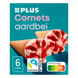 PLUS PLUS Cornets aardbei aanbieding
