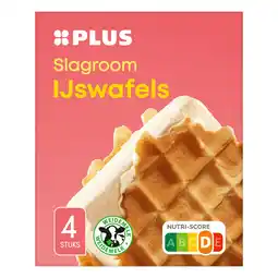 PLUS PLUS Slagroom ijswafels aanbieding