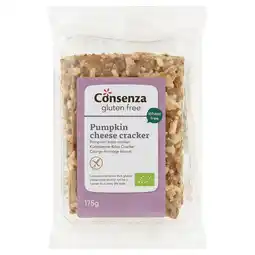 PLUS Consenza Cracker kaas pompoen biologisch gv aanbieding