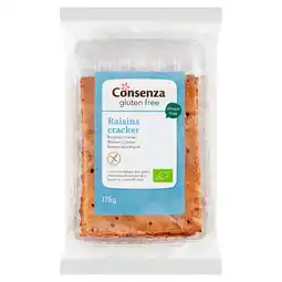 PLUS Consenza Cracker rozijnen biologisch glutenvrij aanbieding