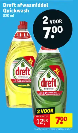 Kruidvat Dreft afwasmiddel quickwash aanbieding