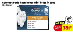 Kruidvat Gourmet Perle Kattenvoer Mini Filets in Saus aanbieding