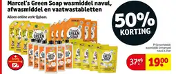 Kruidvat Marcel's green soap wasmiddel navul, afwasmiddel en vaatwastabletten aanbieding