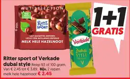 Dekamarkt Ritter sport of Verkade dubai style aanbieding