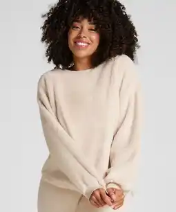 Hunkemoller Hunkemöller Top met lange mouwen Fluffy Fleece Beige aanbieding