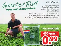 Dekamarkt Hollandse spinazie aanbieding